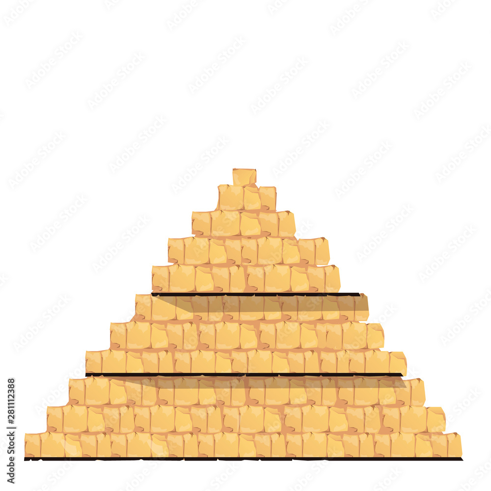 Ancient Egypt pyramid vector cartoon infographic illustration
