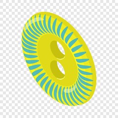 Poster - yellow button shirt icon. isometric illustration of yellow button shirt vector icon for web