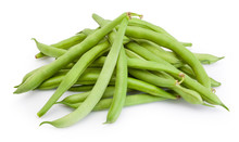 Green Beans Isolated On White Background