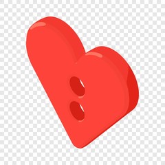 Poster - heart button shirt icon. isometric illustration of heart button shirt vector icon for web