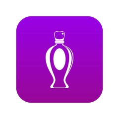 Sticker - Perfume bottle icon digital purple for any design isolated on white vector illustration