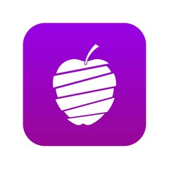 Wall Mural - Sliced apple icon digital purple for any design isolated on white vector illustration