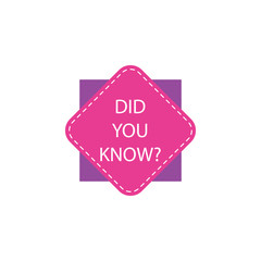 Poster - did you know? tag, color, megaphone icon