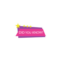 Poster - did you know? tag, color, megaphone icon