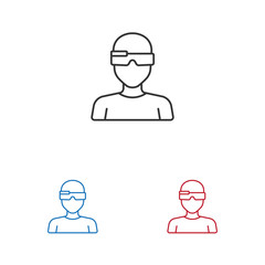 Fototapete - Smart glasses vector icon