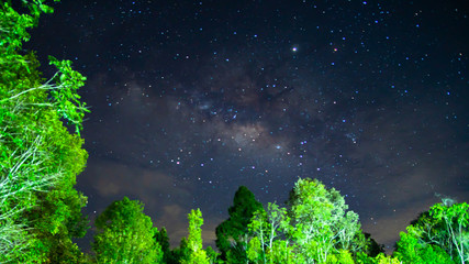Wall Mural - beautiful of milkyway at night