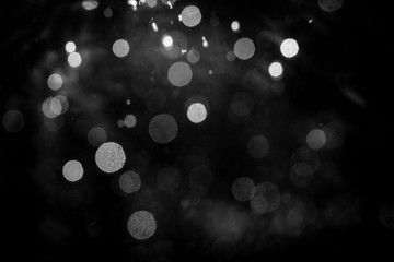 blur bokeh of light on black