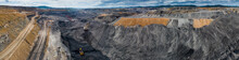 Coal Mining Open Pit Mine Aerial Black
