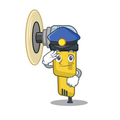 Wall Mural - Police pneumatic sander in the mascot shape