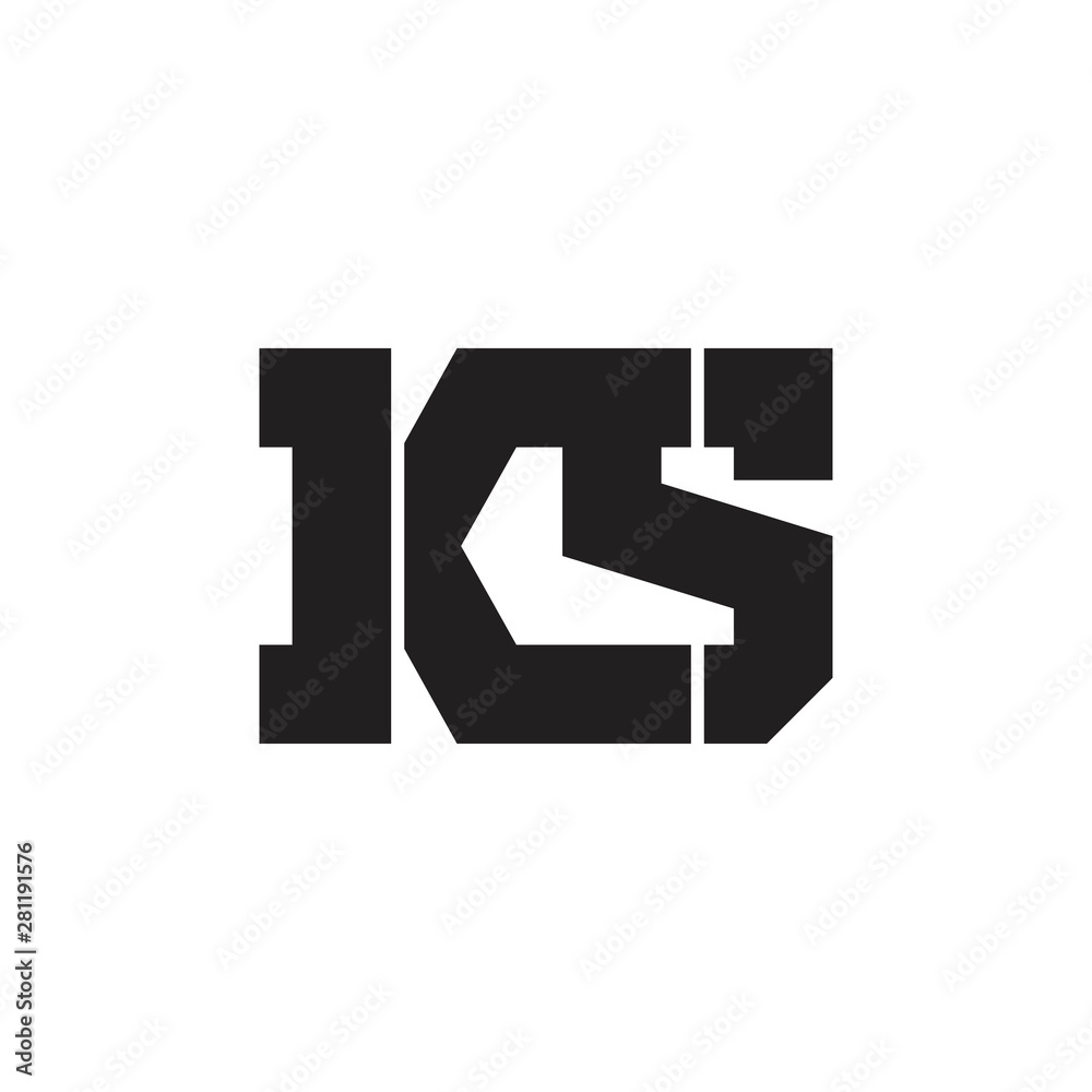 letter ks simple linked logo vector Stock Vector | Adobe Stock