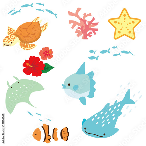 海の生き物イラストセット Buy This Stock Vector And Explore Similar Vectors At Adobe Stock Adobe Stock