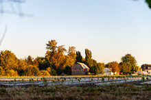 Impression Of A Barn, In The Oregon Countryside, Just Outside Of Albany Corvallis.