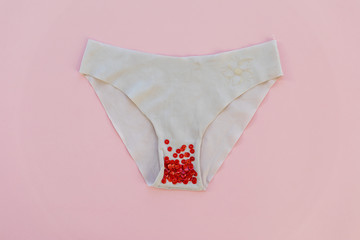 Panties with red sequins