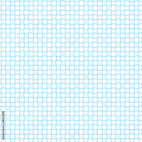 Simple seamless blue geometric jalousie background in plain style. Flat.
