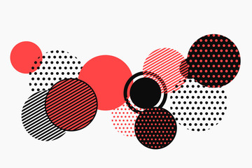 Poster - Abstract black and red geometric shape pattern vector design. illustration vector eps10