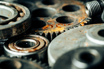 Gears from an old industrial machine