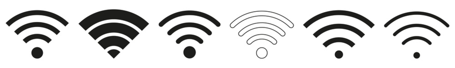 Wall Mural - wireless | internet connection | signal icon | variations