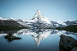 Matterhorn Reflection on Lake Stellisee, Swiss Alps