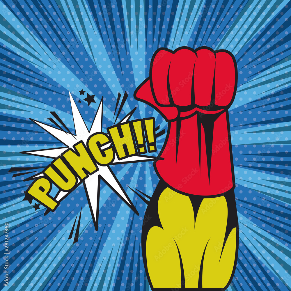 Vector de Stock Comic book explosion pop art cartoon | Adobe Stock
