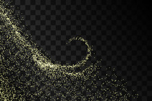 Abstract Golden Particles Light Wave