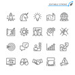 Startup line icons. Editable stroke. Pixel perfect.