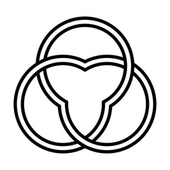 Wall Mural - Trefoil knot symbol