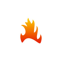 Poster - Fire flames icon logo design template