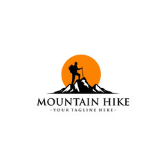 Mountain Hike Logo Vector Template