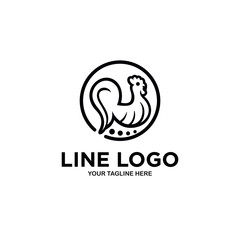 Canvas Print - Abstract Logo Design Creative Line Vector