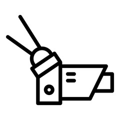 Poster - Small surveillance camera icon. Outline small surveillance camera vector icon for web design isolated on white background