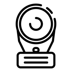 Poster - Webcam icon. Outline webcam vector icon for web design isolated on white background