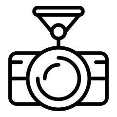 Poster - Action camera suction cup icon. Outline action camera suction cup vector icon for web design isolated on white background