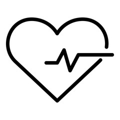 Aufkleber - heart and pulse icon. outline heart and pulse vector icon for web design isolated on white backgroun