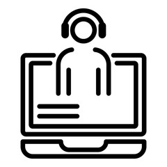 Poster - Internet sales icon. Outline internet sales vector icon for web design isolated on white background