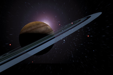 Wall Mural - planet saturn galaxy 3d illustration