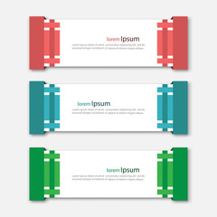 Wall Mural - set of abstract design banner template.