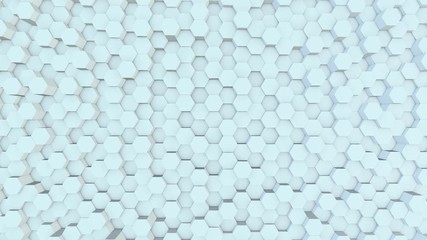Leinwandbilder - Clear pattern abstract background hexagon white, wallpaper futuristic