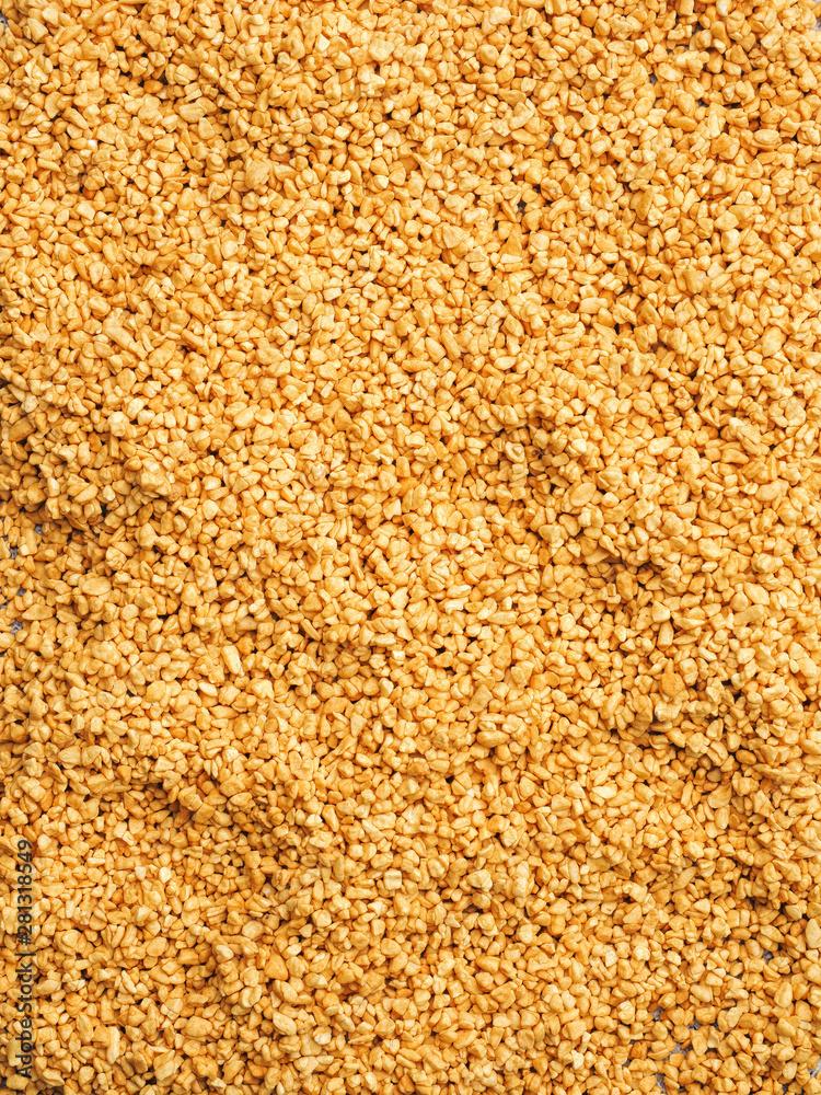 Puke Rice Pile of yummy puffed rice Stock Photo | Adobe Stock