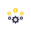 costs optimization and business efficiency icon