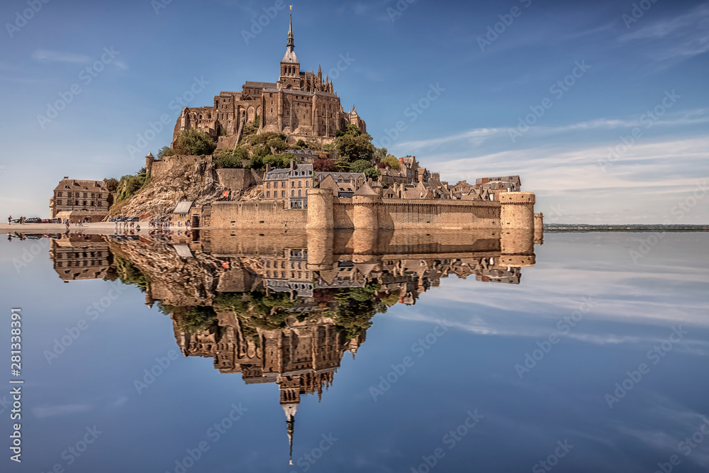 Mont Saint Michel, an UNESCO world heritage site in Normandy, France - obrazy, fototapety, plakaty 