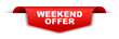 © Michal Hubka - red vector banner weekend offer