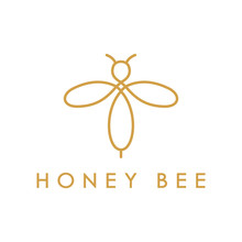 Line Art Bee Minimalist Logo Design Inspiration