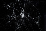 Texture broken glass with cracks. Abstract of cracked screen Smartphone from shock.