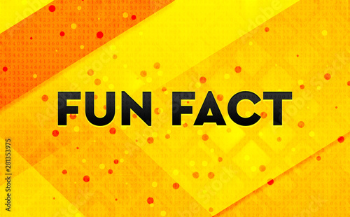 Fun Fact Abstract Digital Banner Yellow Background Buy This