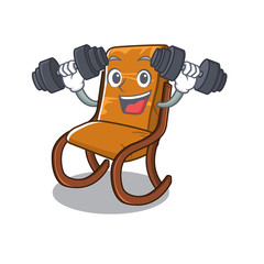 Sticker - Fitness rocking chair in cartoon living room