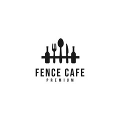 Wall Mural - fence cafe logo