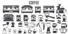 coffee machine icon vector mono symbol.