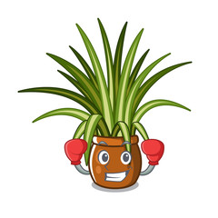 Sticker - Boxing spider plant in the character shape