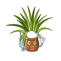 Sticker - Nurse spider plant isolated with in mascot