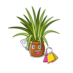 Sticker - Shopping spider plant isolated with in mascot